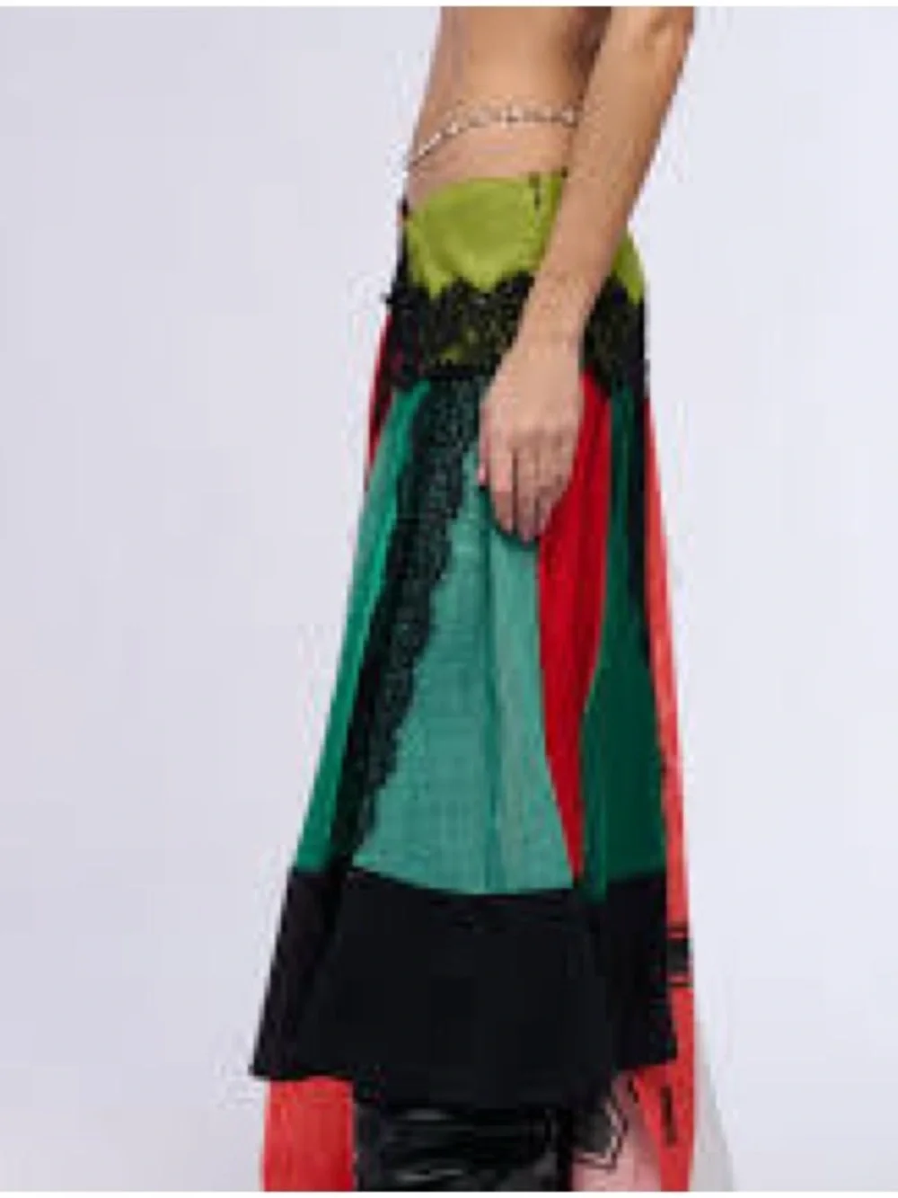 AKIRA - ALL OVER THE PLACE COLOR BLOCK MAXI SKIRT - Picture 2 of 6